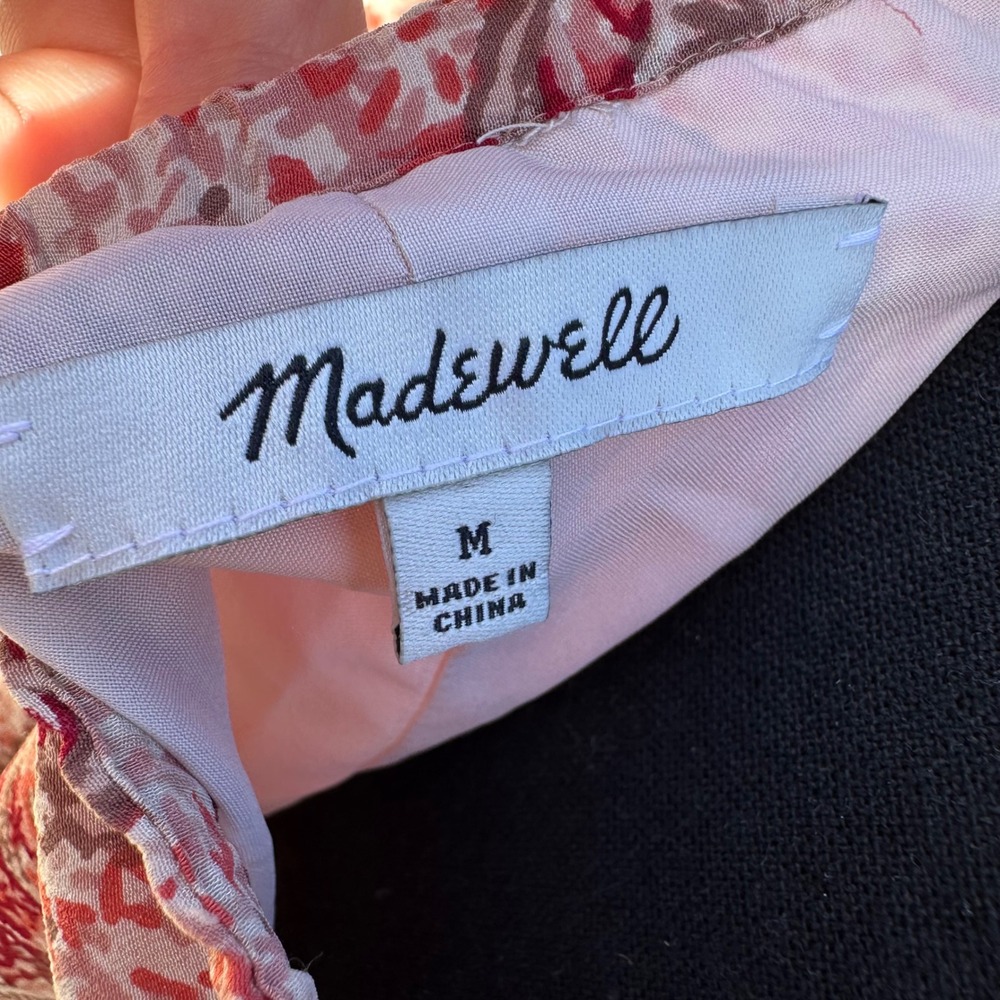 Madewell Paisley Print Off‎ The Shoulder Dress Bohemian Chic Tassel M - Picture 9 of 10